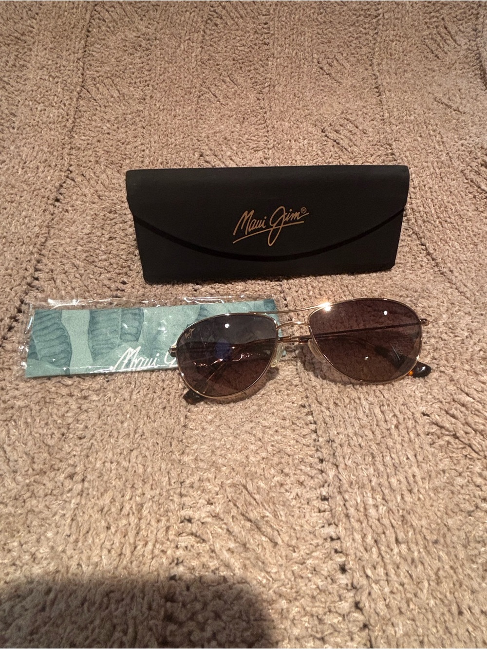 Maui Jim Baby Beach MJ-245-16 Titanium Polarized Sunglasses 56mm